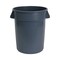 Boardwalk 32 Gallon Linear-Low-Density Polyethylene Round Waste Receptacle - Gray